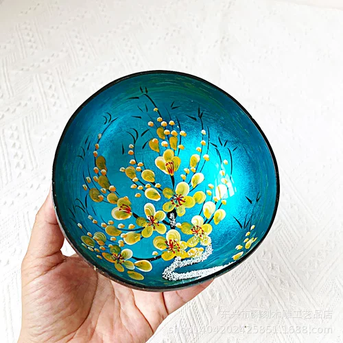 Вьетнамская кокосовая чаша вьетнамская оболочка кокосовая посуда Миска Домашняя чаша Миска конфела дыня пластина кокосовая миска кокосовой