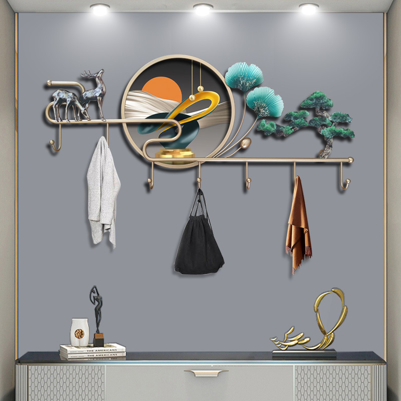 Clothes Hook for Entryway, Drilled and Fixed, Creative Light Luxury Iron Art Metal Expansion Screw Coat Hook