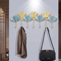 Nordic wall decoration adhesive hook after the door bedroom iron metal mesh red creative light luxury clothes storage row hook