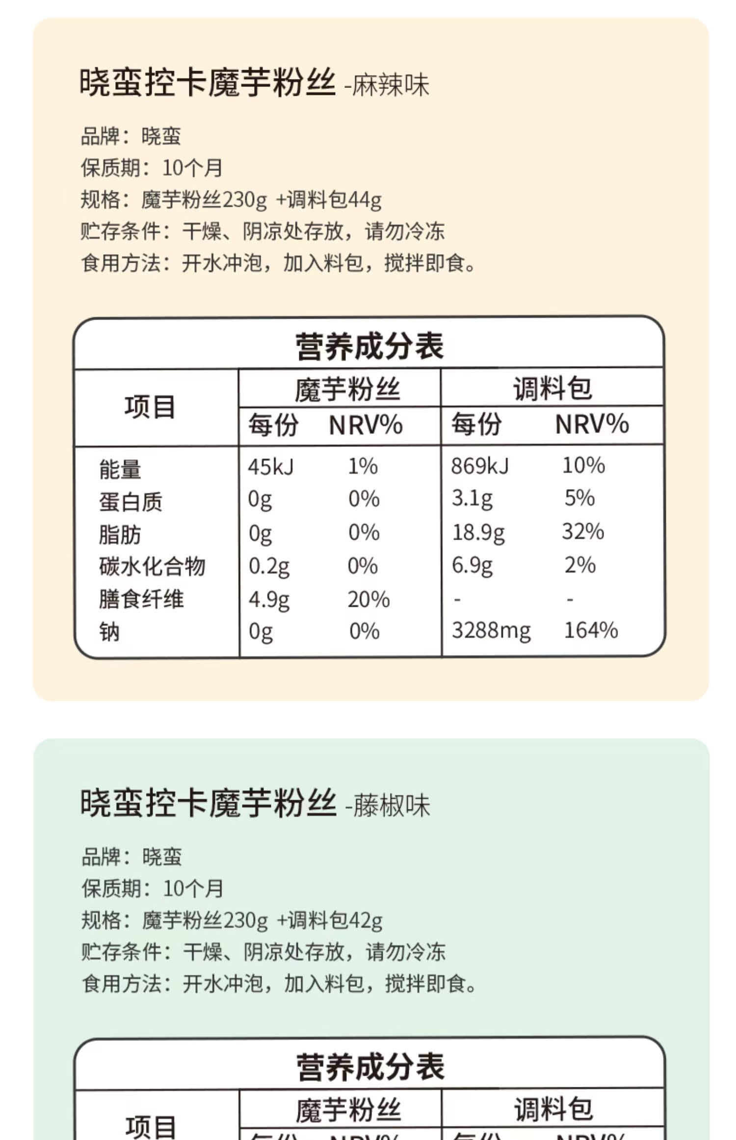 【晓蛮摸鱼粉】低脂0脂肪酸辣魔芋粉丝代餐