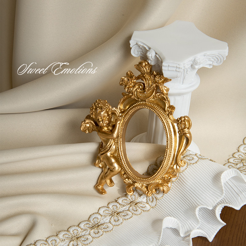 Vintage French curtain milk tea color customized 2022 new living room bedroom in air superior shade cloth