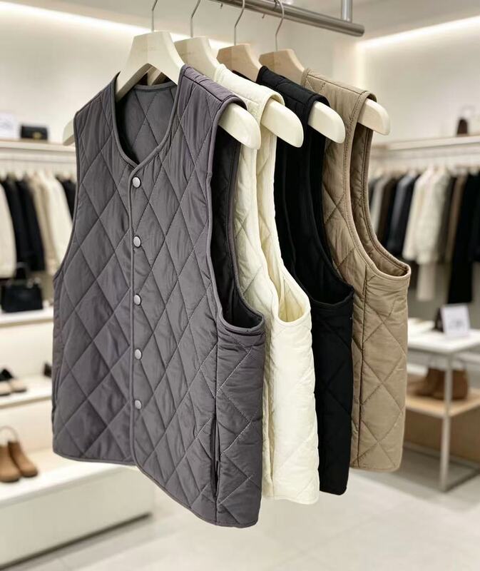 Diamond-Patterned Wool Vest