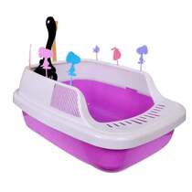 Cat Litter Basin Semi-Hermetic Size Number Cat Toilet Kitty Deodorising Anti-Splash Cat Shovel Cleaning Supplies