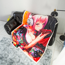 Cartoon Secondary Meta Coral Fluff Blanket Cover Blanket Student Dorm Room Single On-board Air Conditioning Lunch Break Blanket Light
