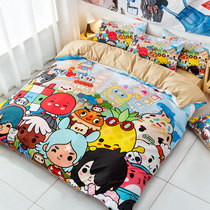 Toka Living World Four sets of Cartoon Boxes Game Personality Beds Bedding Bedsheet Dormitory Kit