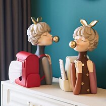 Bubble girl decoration creative bubble girl tissue box tray storage box decoration Light luxury Nordic living room entrance