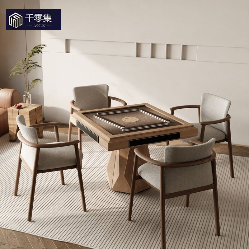 New Chinese-Style Fully Automatic Mahjong Table, Living Room Home Dining Table and Chairs All-In-One, Dual-Use Mahjong Table, Hotel Leisure Chess and Card Table New Chinese-Style Fully Automatic Mahjong Table, Living Room Home Dining Table and Chairs All-In-One, Dual-Use Mahjong Table, Hotel Leisure Chess and Card Table