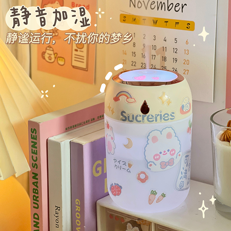 Colorful Night Light Humidifiers Cute Large Fog Mass Muted Nano Spray Students Desktop Mute Air Plus Wet Incense