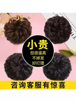True hair ball head Hairband wig female hair bag fake flower hair hair accessories roll Hairband hair artifact fluffy lazy lazy