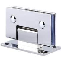 Solid titanium frameless glass door hinge bright 304 stainless steel mirror bathroom clip bathroom two-way 90 degree folding hinge