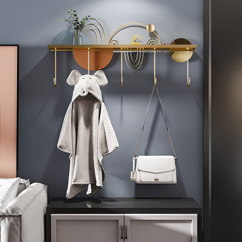 Nordic modern creative clothes hook after entering the door free hole porch wall decoration hook personalized home coat hook