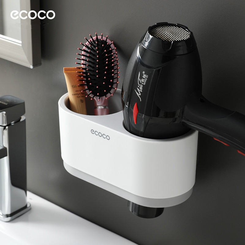 Japan Imports MUJIE Hair Dryer Rack Free of perforated Bathrooms Dressing Room Toilet containing layer Shelf wall-mounted electric blow