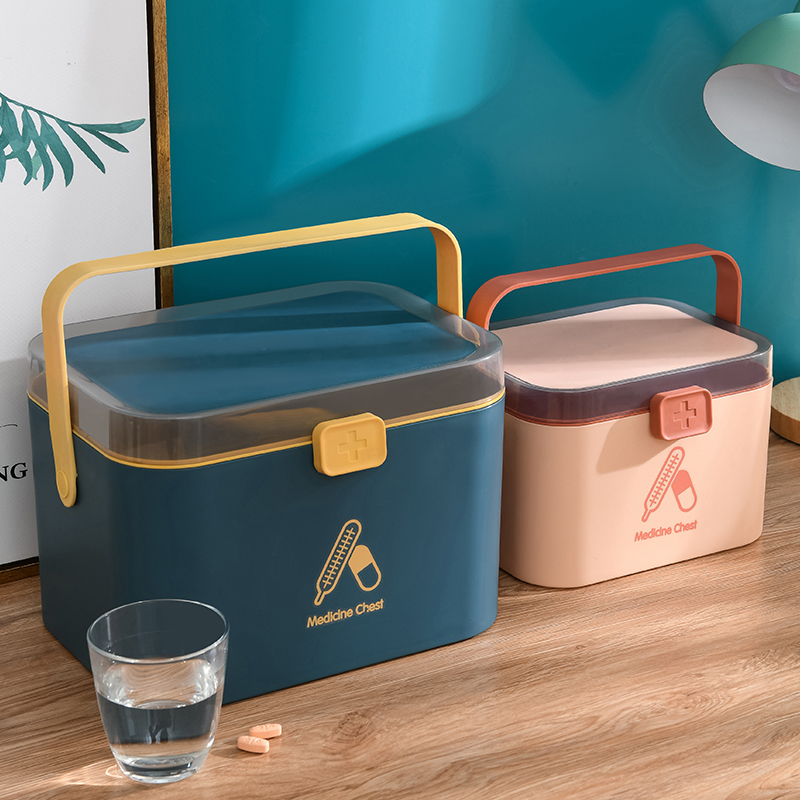 Japan imported MUJIE home medicine box medical emergency medical medicine storage box small large-capacity family