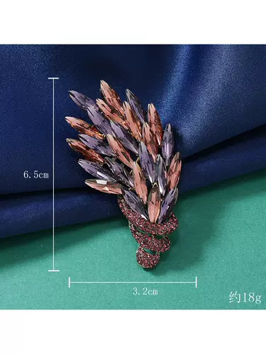 Высококлассная брошь на лацкан, изысканная булавка, аксессуар, инкрустировано бриллиантами