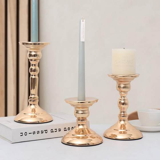 European golden candlestick, Western food, iron art, household candle holder, wedding decoration, modern home decoration, candlelight dinner lamp