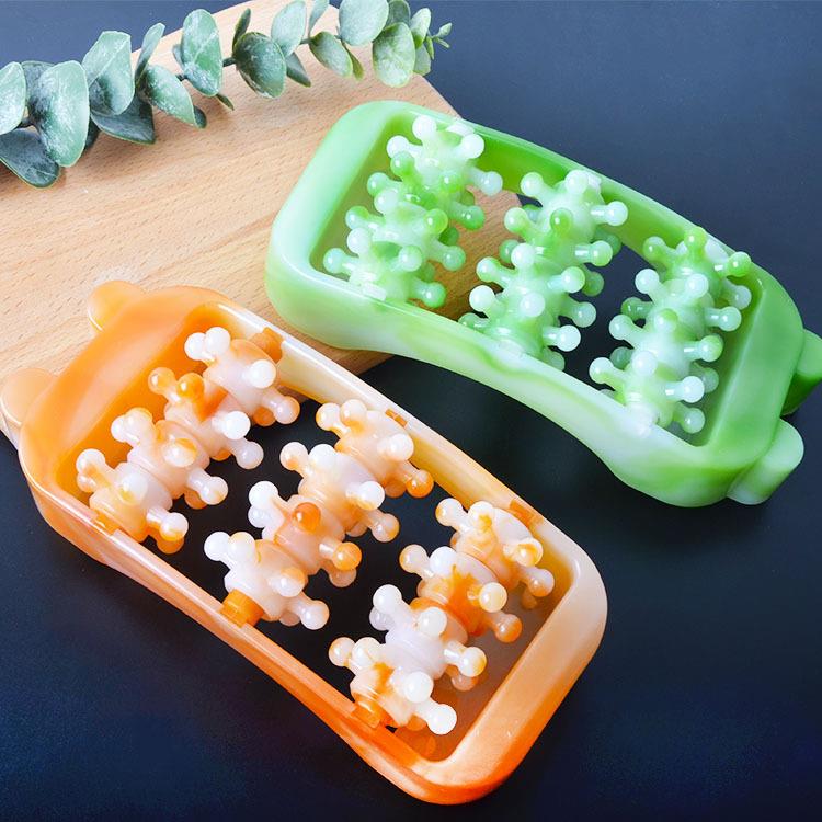 Foot Sole Bicolor Small Massager Plastic Mini Plantar Live Meridians Three Rows Massage Rollers-Taobao