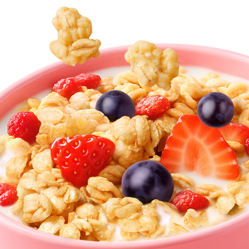 Ximai Oat Crisps 450g Multi-Fruit Breakfast Meal Replacement Dry Ready-To-Eat Cereal Nuts and Berries Small Pack