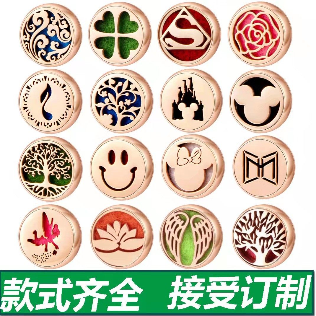 Send cotton piece black nose and nose magnet aromatherapy buckle expansion sticker 12 15m essential oil cover rose gold custom logo