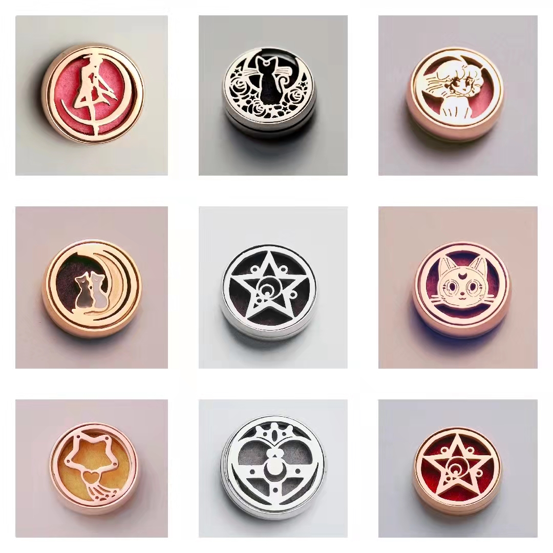 Cartoon Cartoon Magnet Fine Oil Fragrant buckle Mask Fragrant buckle aromatic buckle Beauty less female warrior little cream 1215mm