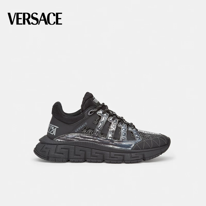 [Phase 12 interest -free] VERSACE/Fansu Couple Men's Trigreca sneakers Fashion Daddy Shoes