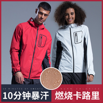 Explosive sweat suit suit large size fitness down body sportswear Running abdominal weight loss Sweat gym violent sweat suit yoga