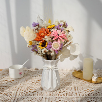 Real flower Air dried natural dried flowers diy material bouquet starry pine cones Light luxury living room decoration branches decorative flowers