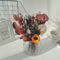 ins net red dried bouquet real flowers Air dried natural Nordic style home furnishings decoration Picnic diy materials Mothers Day
