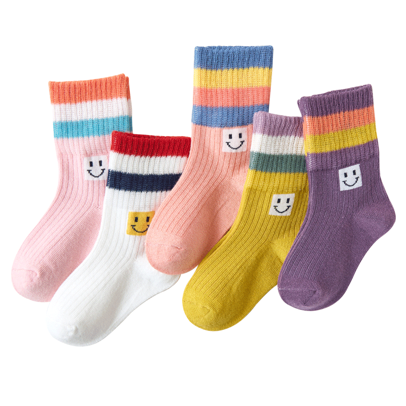 Hot Selling 200,000+ Girls’ Four Seasons Rainbow Socks