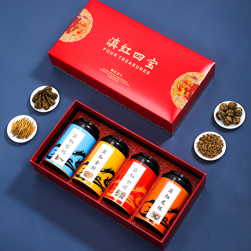Creek Water Flagship Store Yunnan Red Special Class Fengqing Great Gold Needle Tea Gift Box Loaded Golden Snail Black Tea Business Gift