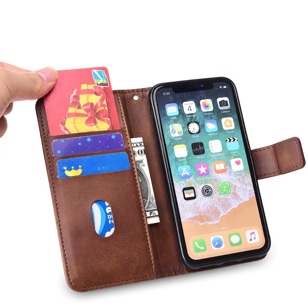 Чехол-книжка кожаный для Huawei 7A 7 A Flip Wallet For Honor 7A 7