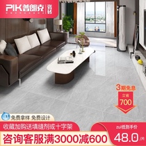 Full body marble tiles 800x800 living room floor tiles Foshan non-slip hotel villa gray continuous pattern floor tiles
