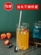 Мешалка 18/不锈钢调羹加长搅拌棒10勺子长柄304蜂蜜饮料勺包邮冰更搅拌勺 Banquet color 18/10