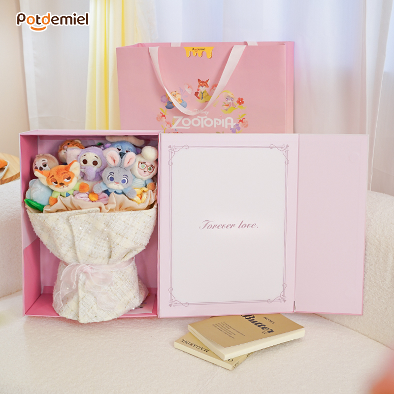 Disney Potdemiel Crazy Animals Plush Doll Bouquet High-Quality Gift Box Valentine's Day Birthday Gift Disney Potdemiel Crazy Animals Plush Doll Bouquet High-Quality Gift Box Valentine's Day Birthday Gift