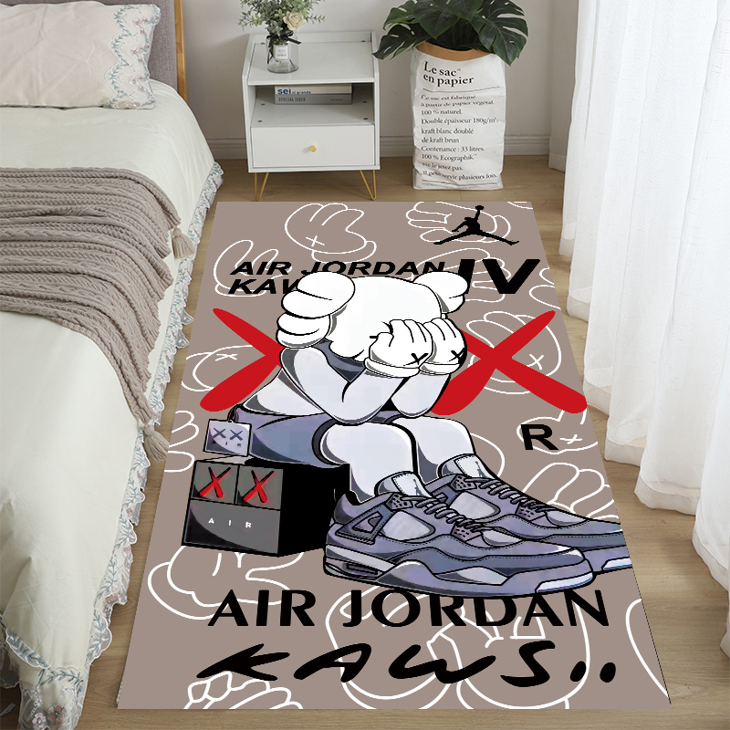ins net red room carpet living room tide brand kaws carpet sup bedroom bedside trendy floor mat personality cloakroom