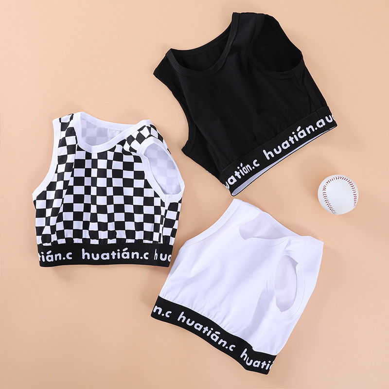 Girls' vests, underwear, children's jazz dance, bottoming exercise, navel sling, yoga hip-hop, and short fashion