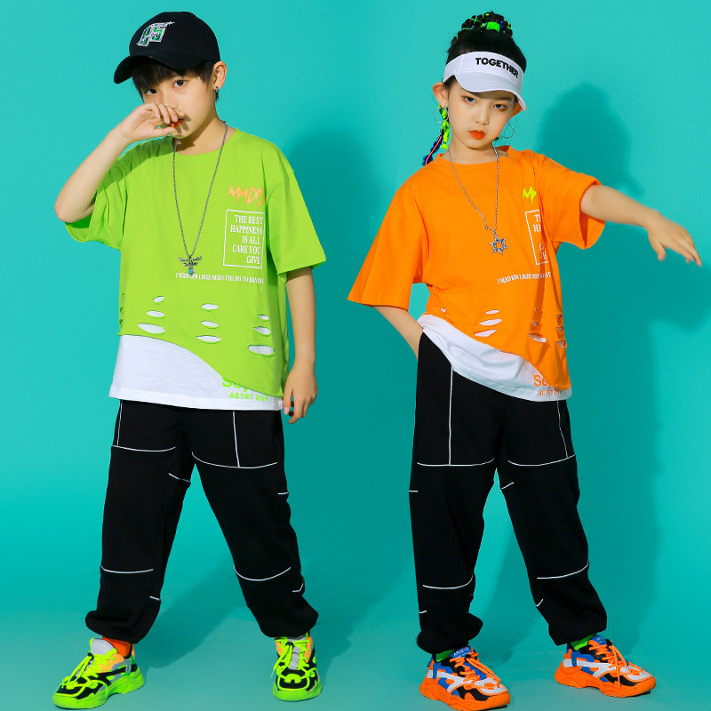 Boomer Children's Clothing Street Dance Boatwear Boy Hip Hop Suit Girl Jazz Dance Outfit Hiphop Walk Show Off-Taobao