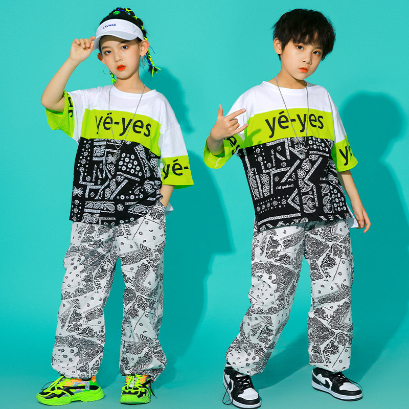 Street Dance Children Tide Suit Boy Hip Hop Handsome Boy Clothing Girl Fried Street Cool Handsome Hiphop 61 Plays Out-Taobao