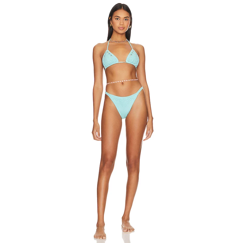 Frankies Bikinis x Guizio Tide Knit топ купальника, бюстгальтеры