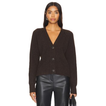 New winter product steve madden simple knitted cardigan versatile v-neck long-sleeved top revolve