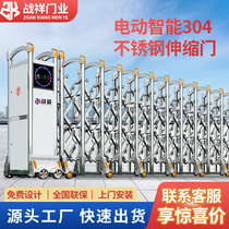 304 stainless steel electric telescopic door electric door lifting door factory door factory sliding door