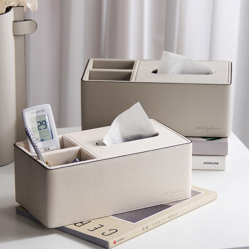 Multi-function suction paper box Home living room tea table light extravagant minimalist High-end Desktop Remote Control Containing Cortical Tissue Box-Taobao