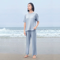 Серый голубой 868T Брюки с короткими рукавами