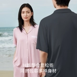 Пижама, кардиган для влюбленных, комплект, короткий рукав