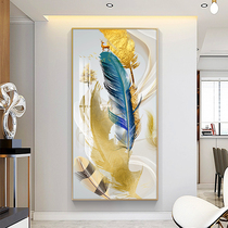 Nordic porch decorative painting modern simple home background wall corridor fresco feather elk hanging painting luxury