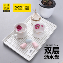 bdo double layer drain pan water cup tray home water filtration living-room control water leash tray plastic rectangle