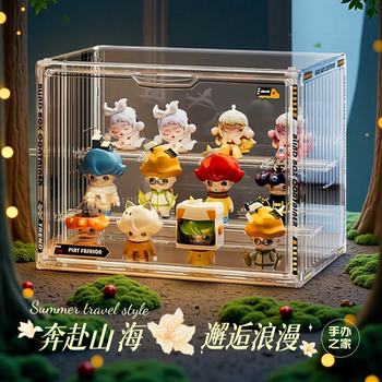 Figure storage display stand desktop ornaments transparent dustproof