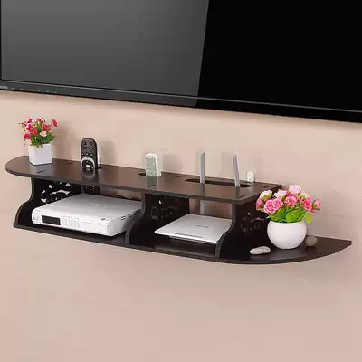 Remote control rack TV set upper box rack no punching rack living room router storage box wall bedroom