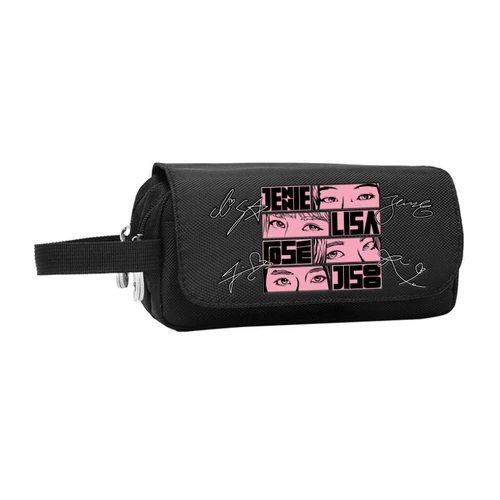 Blackpink Pen Bag Корейская группа Kim Jiuni, окружающая поддержку, креативные студенты с большой канцелярской принадлежностью