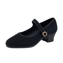 National Yangko dance black-heeled cloth shoes low-heeled dance shoes special folk Tibetan square dance shoes for grade examination