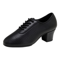 New genuine leather Latin dance shoes for women adult dance shoes soft sole four seasons medium and low heels modern teachers square dance shoes
